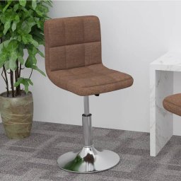Scaun de bar pivotant, maro, material textil GartenMobel Dekor