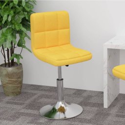 Scaun de bar pivotant, galben, material textil GartenMobel Dekor