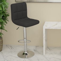 Scaun de bar, negru, material textil GartenMobel Dekor