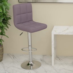 Scaun de bar, gri taupe, material textil GartenMobel Dekor