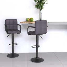 Scaune de bar, 2 buc., gri taupe, material textil GartenMobel Dekor