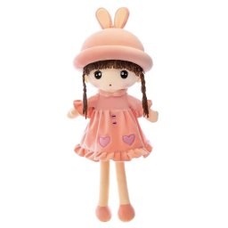 Papusa din plus, spune Tatal nostru, 45 cm, roz
