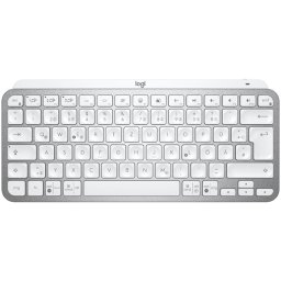 Tastatura MX Keys Mini, White LED, Bluetooth, Layout UK, Pale Grey