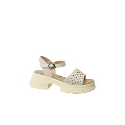 Sandale damă cu platformă Formazione, crem din piele naturală FNX2565-40 EU