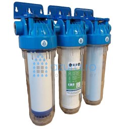 FILTRU ARGOAZURA TRIO CLEAR 10 AZURA FILTERS 1 TOL – FILTREAZA ENDOTOXINE, BACTERII, PROTOZOARE, VIRUSURI, RUGINA, MAL, CLOR, METALE GRELE