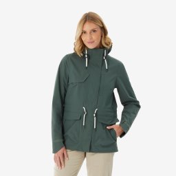 Geacă parka impermeabilă drumeție NH500 verde damă