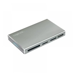 LOGILINK USB 3.2 Gen1. 5-in-1 card reader(SD- microSD- MS- CF and M2) aluminum argint