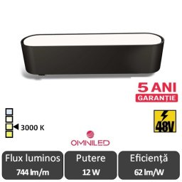 OMNILED OPAL Proiector liniar șina magnetică ultra slim XT 18W 3000K Negru