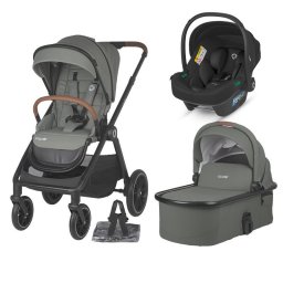 Sistem modular 3 in 1 Coccolle Aspen Moss Green + Scoica auto iSize Coccolle Knox Black
