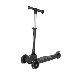 Trotineta pliabila cu roti luminoase si ghidon reglabil Qplay Sparkling Negru