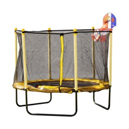 Trambulina 140 cm cu cos baschet Chipolino Sporty Yellow