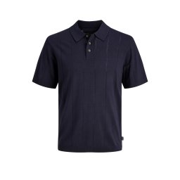 JACK & JONES Polo Jprblawilliam Structure Knit Ss 12291042 19-3924 TCX night sky