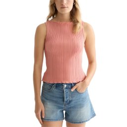 SCOTCH & SODA Top Structured Rib Tank U9A01271T 652 canyon clay
