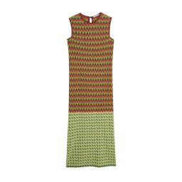 SCOTCH & SODA Rochie Chevron Knitted Maxi UFU01420T 605 burnt henna