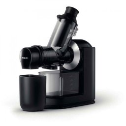 Storcator de fructe si legume prin presare la rece PHILIPS Viva Collection HR1889/70, 150W, tub de alimentare XL de 70mm, Recipient suc 1 l, Recipient pulpa 0.75 l, Tehnologie QuickClean, Negru