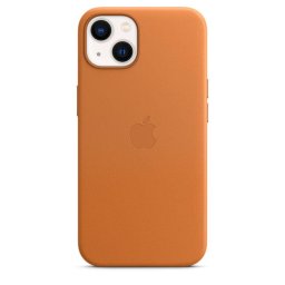 Husa de protectie Apple cu MagSafe pentru iPhone 13, Piele, Golden Brown