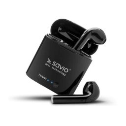 Casti Bluetooth Savio TWS-02 True Wireless, Negru