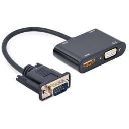 Adaptor cablu video Gembird A-VGA-HDMI-02 0,15 m HDMI + VGA (D-Sub) VGA (D-Sub) Negru