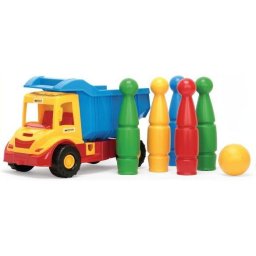 Masinuta Wader - Set cu popice, varsta peste 3 ani, Multicolora