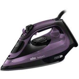 Fier de calcat Braun TexStyle 9 SI9661VI, 3100W, jet de abur 250g/min, abur variabil, talpa EloxalPlus, sistem ActiClean, rezervor 330 ml, oprire automata, Violet