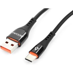 Cablu Accura USB-A - USB-C 2.0m 5V/2A , negru