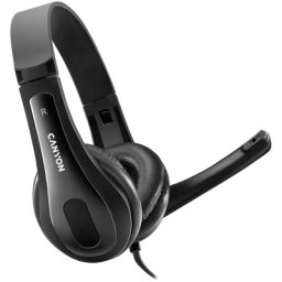 Casti Canyon HSC-1 cu microfon, USB, Negru (CNS-CHSU1B)