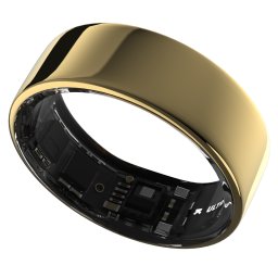 Smart Ring Ultrahuman Ring Air UHRA-AG-07, Bluetooth BLE5, HRV, VO2 Max, Android/iOS, Monitorizare ritm cardiac, Saturatie Oxigen, Autonomie 6 zile, 18.09 mm (Auriu)