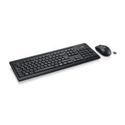 Set tastatura si mouse Fujitsu LX410, wireless 2.4 GHz, Negru, Aspect SUA, "S26381-K410-L402