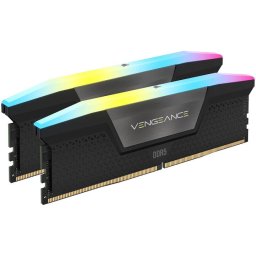 Memorie Corsair VENGEANCE, Tip DDR5, Capacitate 64GB, KIT 2x32GB, 6400MT/s, CL32, 1.4V, XMP, RGB, Negru