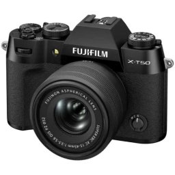 Aparat Foto Mirrorless Fujifilm X-T50, 40.2 MB + Obiectiv XC 15-45mm, Silver