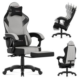 Scaun gaming, Huzaro, Force 3.7, suport picioare, material respirabil, Gri
