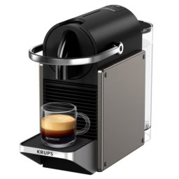 Espressor Nespresso Krups Pixie Titan XN306T10, 1260W, 19 bari, 0.7L, functie oprire automata, negru & gri, + set capsule degustare