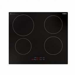 Plita incorporabila Vivax BH-04MIN, Inductie, Patru zone de gatit, Boost, Control touch, Timer, Putere maxima 8100 W, Timer digital, Setari putere in 9 trepte, Protectie copii, Indicator caldura reziduala, Sticla securizata, 60 cm, Negru