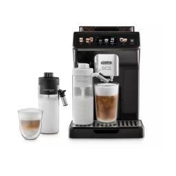 Espressor automat DeLonghi ECAM 450.55.G Eletta Explore, 1450 W, 1.8 l, 19 bar, Recipient boabe 300 g, Ecran Tactil, Tehnologie LatteCrema Hot si LatteCrema Cool, 25 de bauturi, Gri