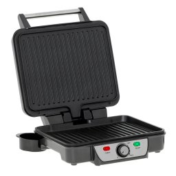 Gratar Electric Mesko MS 3050 Contact Grill, putere maxima 2500 W, Placi antiaderente, Tava de picurare detasabila, Negru/Inox