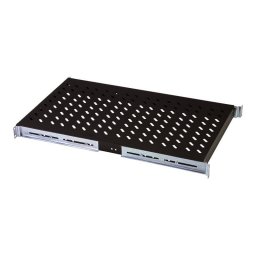 Raft Digitus DN-19 TRAY-2-1000-SW, Pull-out, 19 inch, 1U, pentru rack pana la 1000 mm, greutate suportata 65 kg, Negru