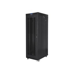 Cabinet Rack Lanberg FF01-8027-23BL, Free-standing, 19 inch, 27U, dimensiuni 800 x 1000 mm, Negru