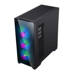 Carcasa PC EVOLVEO Ptero Q2G, ATX, Mid Tower, ARGB, Negru