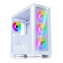 Carcasa PC Gaming EVOLVEO Ptero Q2G, ATX, Mid Tower, ARGB, Alb