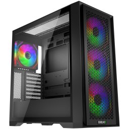 Carcasa PC EVOLVEO Rhino, E-ATX, ARGB, Negru