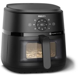 riteuza cu aer cald Philips Airfryer Seria 2000 NA230/00, Compact Digital, 1700 W, capacitate 6.2 l / 0,8 kg, afisaj digital, fereastra, 13-in-1 functii de gatire, 9 programe presetate, dimensiune compacta (4 portii), curatare usoara, Negru