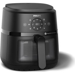 Friteuza fara ulei Philips NA220/00 Seria 2000, 4.2 l, 1500 W, 13 metode de gatit, Fereastra de gatit, Ecran tactil, Tehnologie RapidAir, Controlul timpului pana la 60 min, Negru