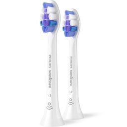 Rezerve Philips Sonicare Sensitive HX6052/87, pachet de 2 capete de periere, Standard, click-on, sincronizarea modurilor BrushSync, Alb