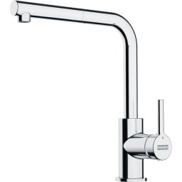 Baterie bucatarie Franke Tap Lina L Pull Out Nozzle HP, cu dus extractibil, monocomanda, aerator Honeycomb, Crom
