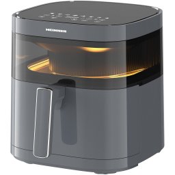 Friteuza cu aer cald Heinner HAF-B6GRY17LG , 2200W, capacitate cos 5.7l, display digital, termostat reglabil 80-200 grade, Gri antracit