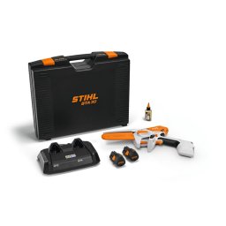 Set motofierastrau multifunctional GTA 30 cu 2 acumulatori AS 2, incarcator AL 5-2 + cutie pentru scule