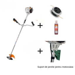 Promo Pachet Motocoasa STIHL FS 56 GSB 230-2 + Suport perete + Cap pentru costit + Ulei 100ml