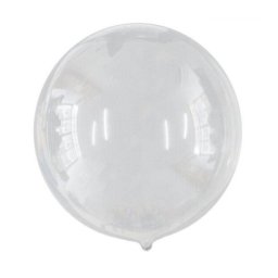 Set 2 baloane latex jumbo transparent 45 cm