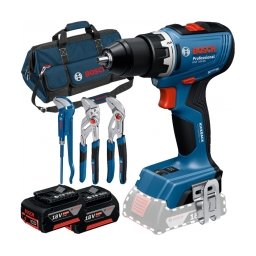 Bosch - GSR 18V-65 - Masina de gaurit si insurubat cu 2 acumulatori, Li-Ion, 18 V, 5 Ah, 63 Nm, geanta textila, accesorii