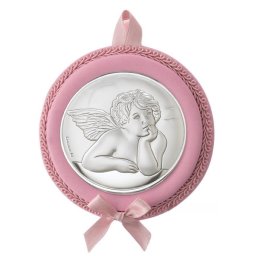 Medalion Patut Ingerul Rafael Roz 8 cm